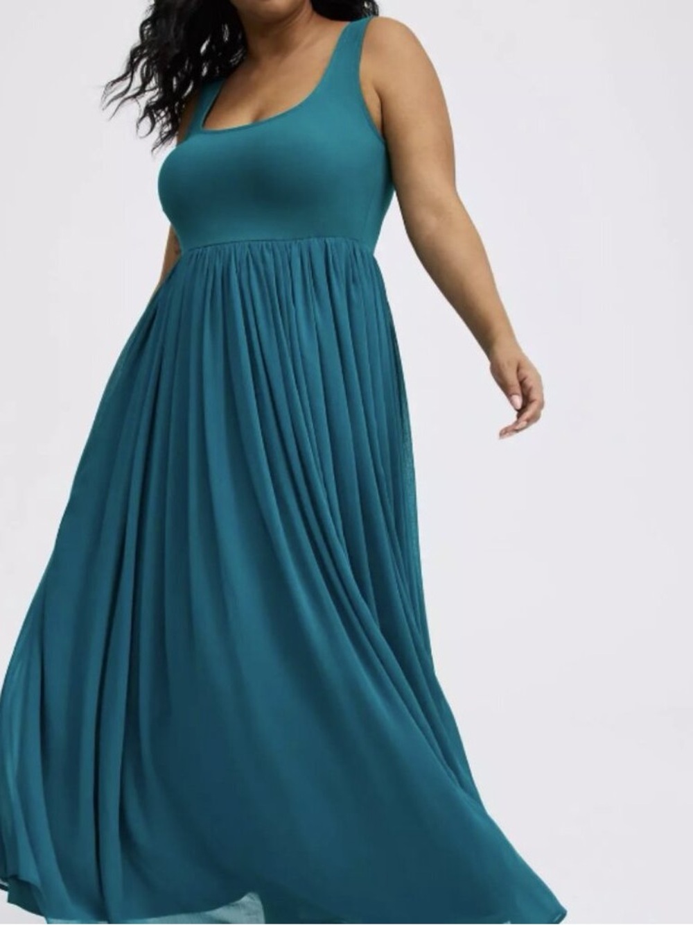 Torrid Everglades Green Chiffon Textured Maxi Dress - Size 2